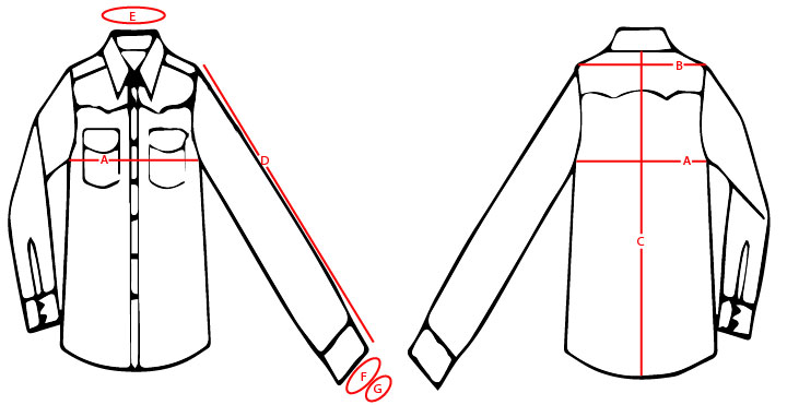 Brigalow Shirt Measurement